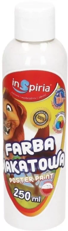 Farba plakatowa. Biała 250ml - tantis.pl