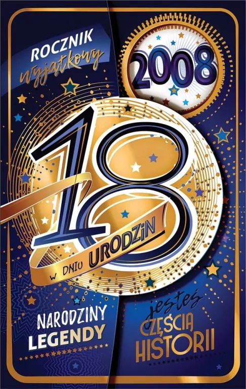Kartka okolicznościowa Urodziny 18 - tantis.pl
