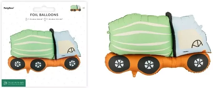 Balon foliowy Betoniarka 81x48cm - tantis.pl