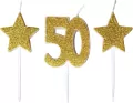 Świeczki urodzinowe 50 z gwiazdkami - tantis.pl