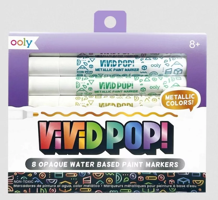Markery Akrylowe Vivid Pop!! Metaliczne 8szt - tantis.pl