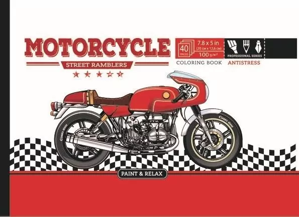 Kolorowanka antystresowa 200x126. 20 Motorcycle - tantis.pl