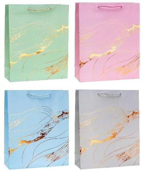 Torebka ozdobna 31x42x10cm hot-stamp mix ROZETTE - tantis.pl