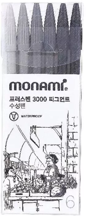 Cienkopis Plus Pen 6kol MONAMI - tantis.pl