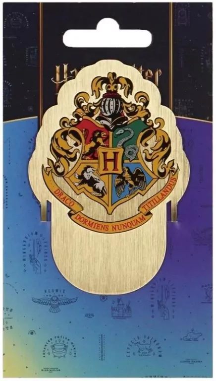 Harry Potter Zakładka metalowa Herb Hogwartu - tantis.pl