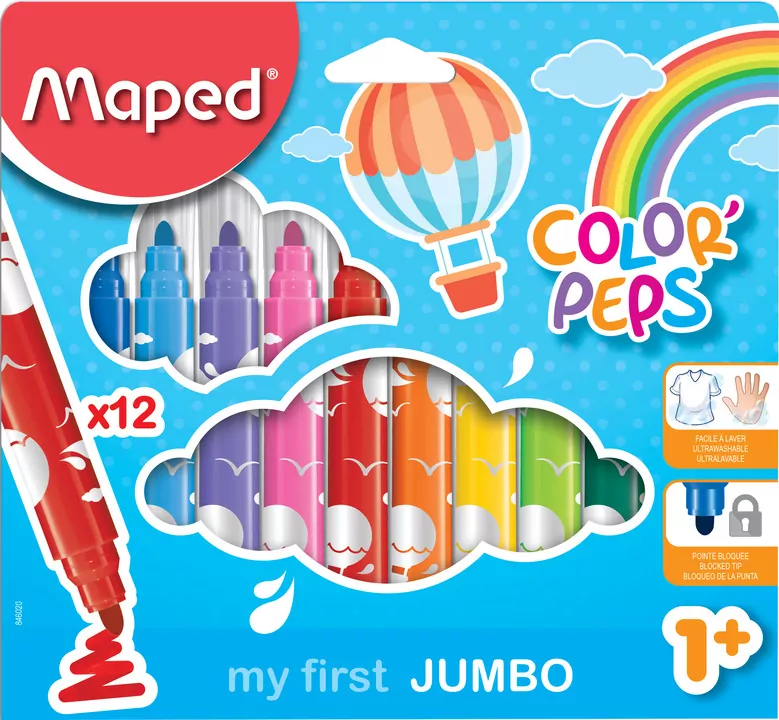 Flamastry jumbo colorpeps early age 12 kolorów - tantis.pl