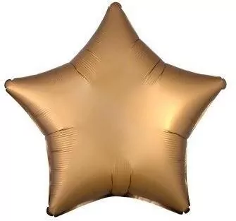 Balon foliowy Lustre satynowy złoty gwiazda 48cm - tantis.pl