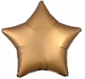 Balon foliowy Lustre satynowy złoty gwiazda 48cm - tantis.pl
