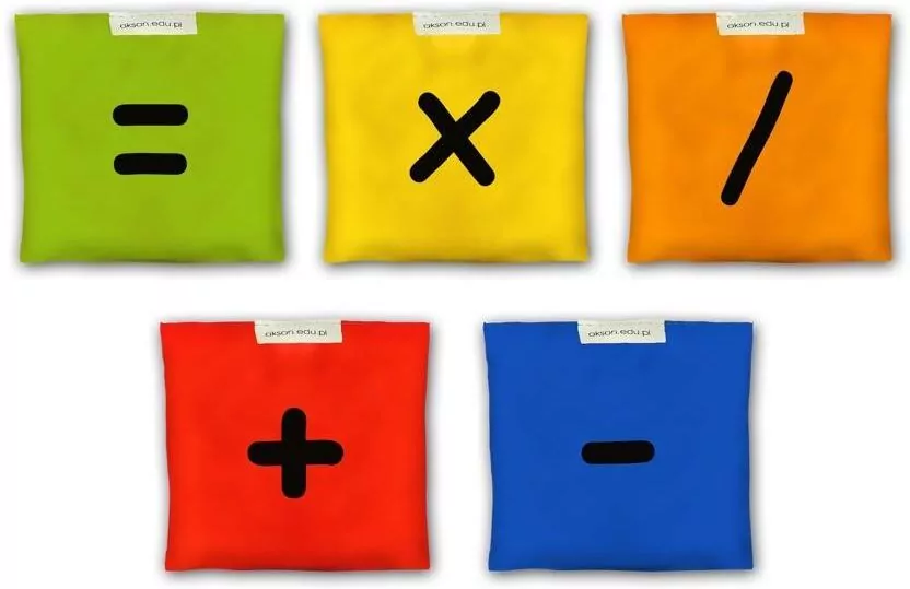 Woreczki gimnastyczne zestaw znaki matematyczne - tantis.pl