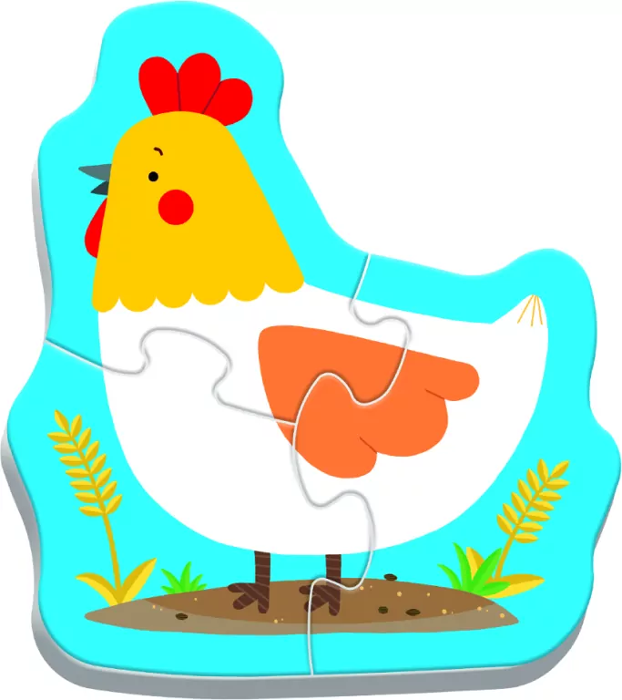 Zwierzęta na wsi. Puzzle Baby 4w1 - tantis.pl