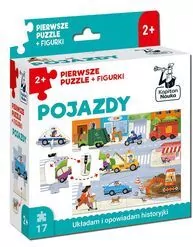 Pojazdy. Pierwsze puzzle + figurki. Kapitan Nauka - tantis.pl
