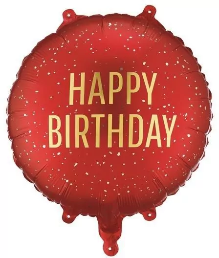Balon foliowy pastylka Happy Birthday 35x35cm - tantis.pl