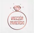 Serwetki: Wieczór Panieński białe 33 x 33cm - tantis.pl