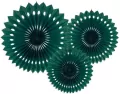 Rozety dekoracyjne ciemne zielone 20-30cm - tantis.pl