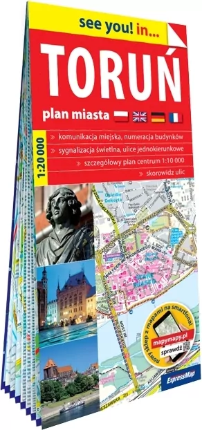 Toruń papierowy plan miasta 1:20 000 - tantis.pl