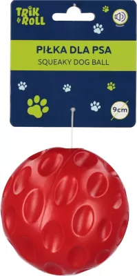 Piłka dla Psa dźwięk 9,5cm czerwona