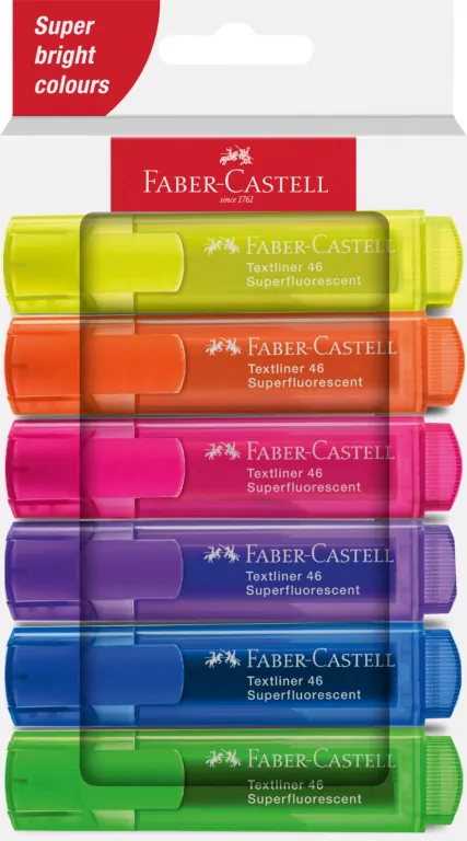 Zakreślacz neonowy 6 kolorów FABER CASTELL - tantis.pl