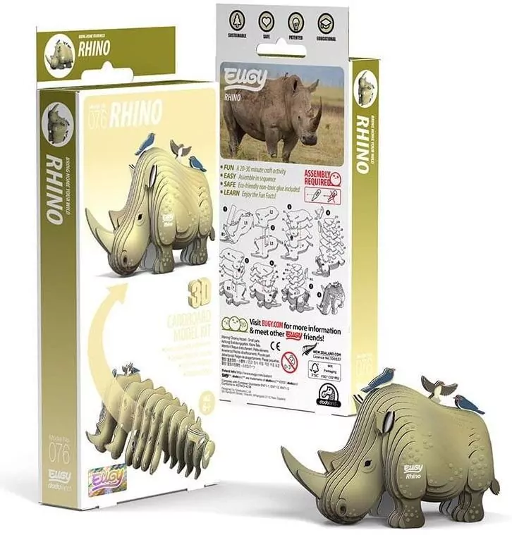 Nosorożec Eugy. Eko Układanka 3D - tantis.pl
