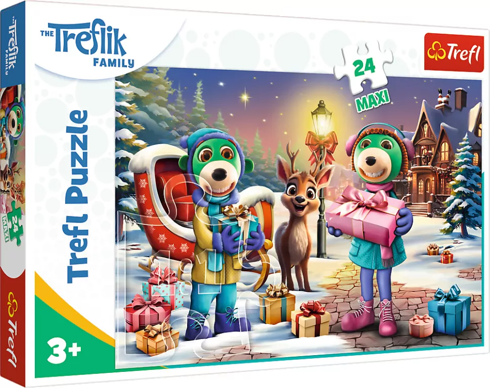 Trefl. Puzzle Maxi 24. Zimowy czas z Treflikami - tantis.pl