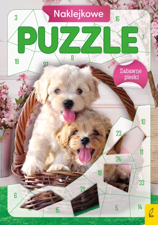 Zabawne pieski. Naklejkowe puzzle - tantis.pl