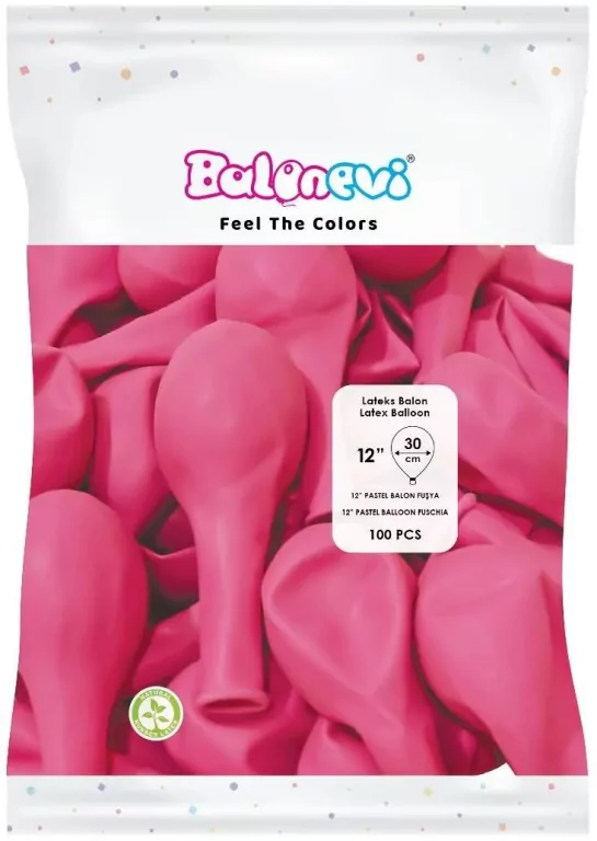 Balony lateksowe Pastel fuchsia 30cm - tantis.pl