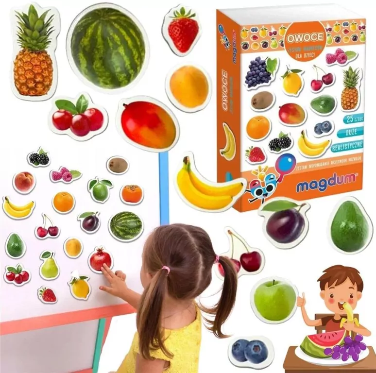 Owoce. Zestaw magnesów - tantis.pl