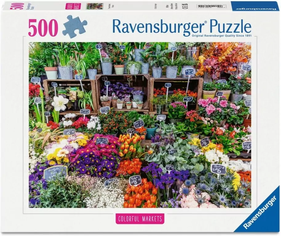 Puzzle 500 Flower Market, France - tantis.pl