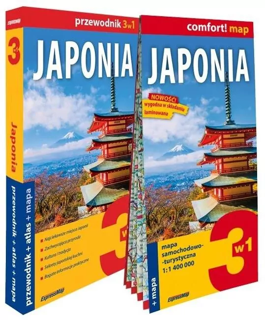 Japonia 3w1 przewodnik + atlas + mapa - tantis.pl