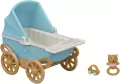 Zestaw wózek z bliźniakami królików z czekoladowymi uszkami. Sylvanian Families - tantis.pl