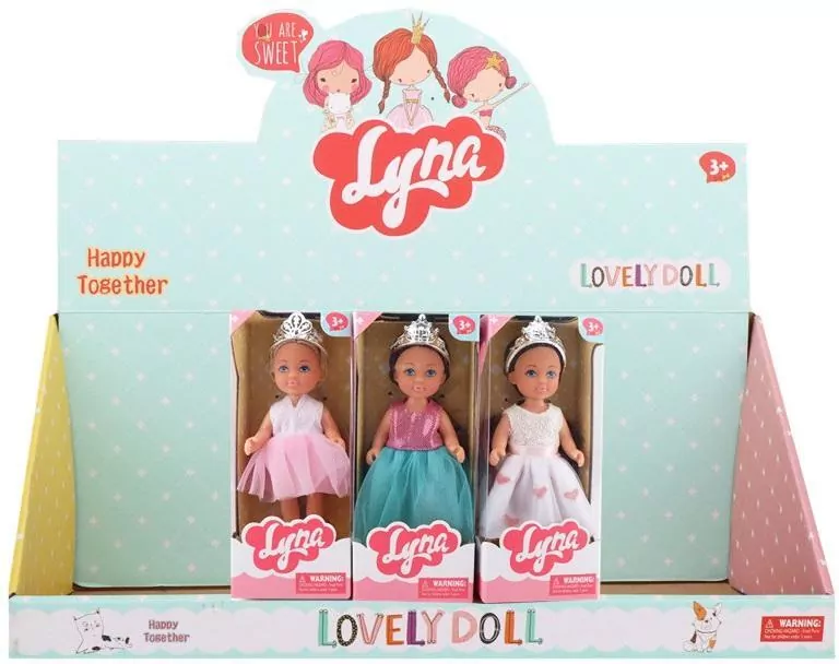 Lalka księżniczka z diademem 15cm, mix - tantis.pl