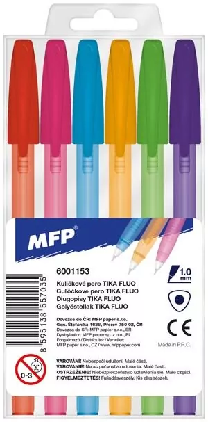 Długopis Fluo. 6 kolorów - tantis.pl