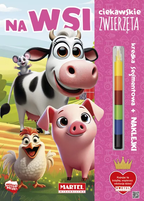 Ciekawskie zwierzęta. Na wsi z kredką i naklejkami - tantis.pl