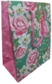 Torebka ozdobna 35x37x12cm brokat róże FRESH - tantis.pl