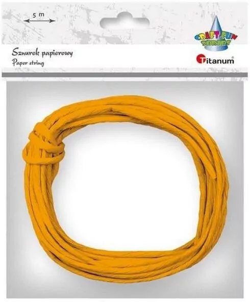 Sznurek papierowy 3.5 mm x 5 m, pomarańczowy - tantis.pl