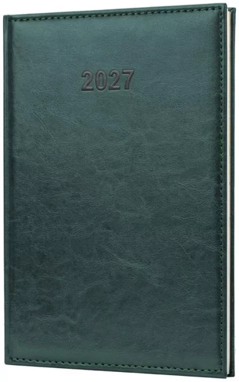 Kalendarz 2027 A4 Agenda Tygodniowy Zielony - tantis.pl