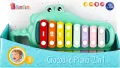 Pianinko cymbałki krokodylek 2w1 BAM BAM - tantis.pl