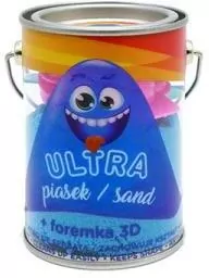 Ultra Piasek - puszka 150g niebieski + foremka 3D małpka - tantis.pl
