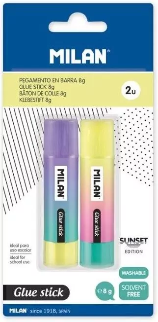 Klej w sztyfcie Milan SUNSET 8g 2 sztuki na blistrze - tantis.pl