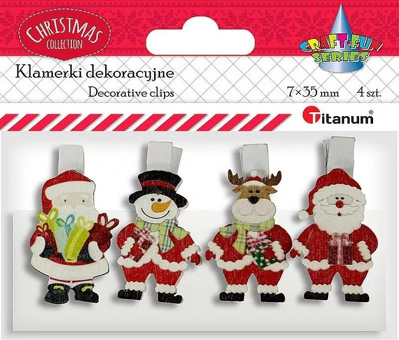 Klamerki drewniane z dekorem - tantis.pl