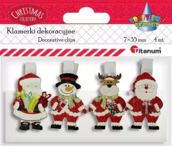 Klamerki drewniane z dekorem