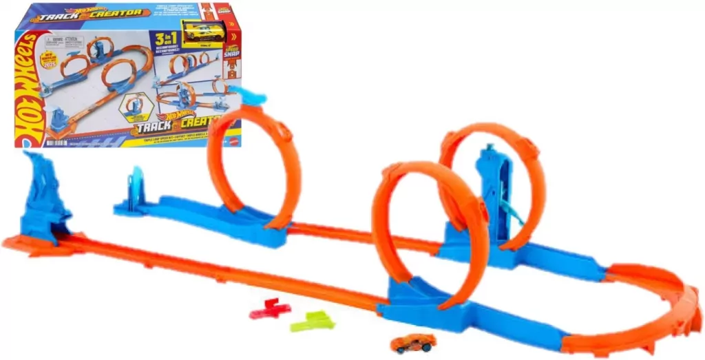 Hot Wheels Track Creator Tor Trzy Pętle - tantis.pl