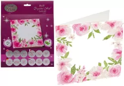 Diamentowa mozika Ramka kwiatowa 18x18cm