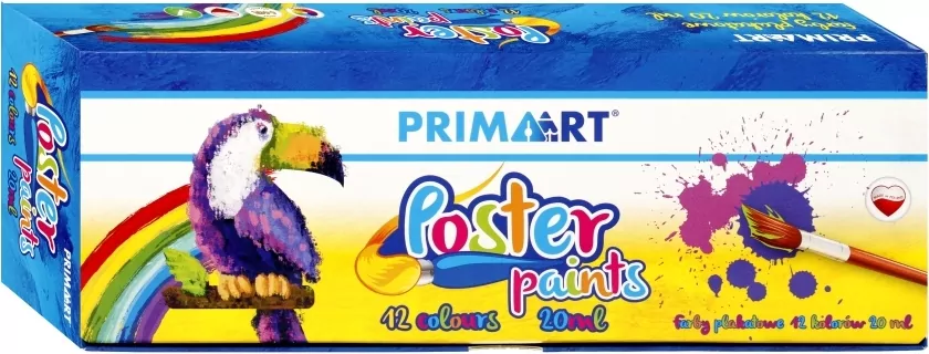 Farby plakatore Primart 12 kolorów - tantis.pl