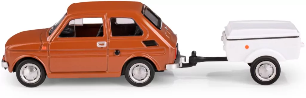 Fiat 126p + przyczepa Niewiadów Krótka brązowy - tantis.pl