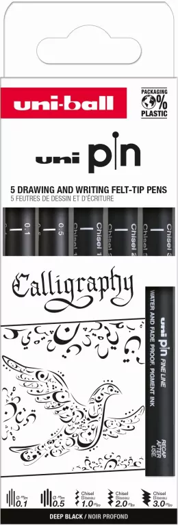 Cienkopis kreślarski PIN 200 Calligraphy czarny różne końcówki - tantis.pl