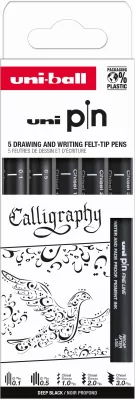 Cienkopis kreślarski PIN 200 Calligraphy czarny różne końcówki