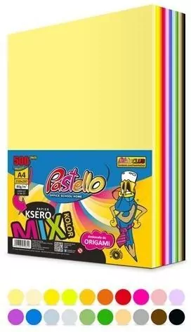Papier ksero A4 20 kolorów, 500 arkuszy - tantis.pl