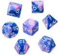 Komplet kości RPG. Dwukolorowe niebiesko-różowe - tantis.pl