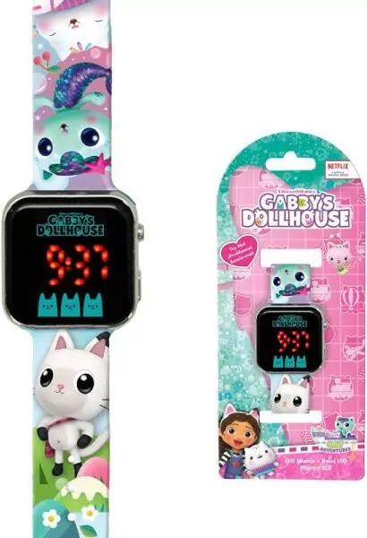 Zegarek LED z kalendarzem. Gabby's Dollhouse - tantis.pl