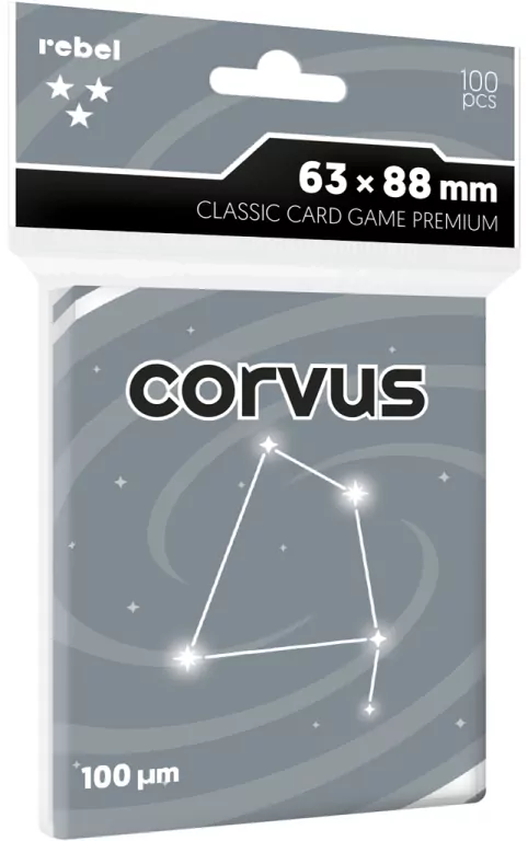 Koszulki na karty Rebel (63x88 mm) Corvus Premium, 100 sztuk - tantis.pl